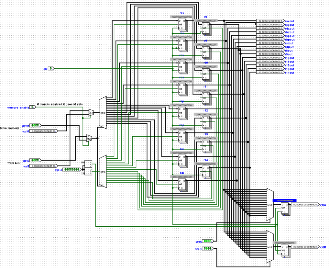 Logisim register file and decode circuit
